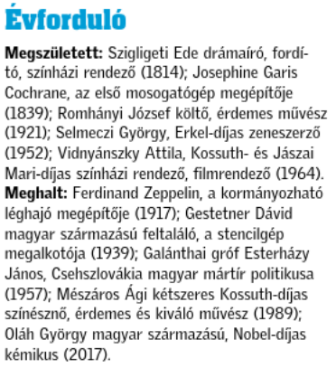 Esterházy Emlékév médiajelentés 03.08.
